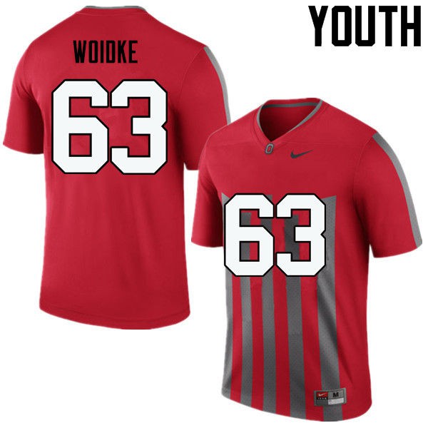 Ohio State Buckeyes #63 Kevin Woidke Youth Alumni Jersey Throwback